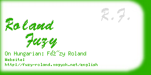 roland fuzy business card